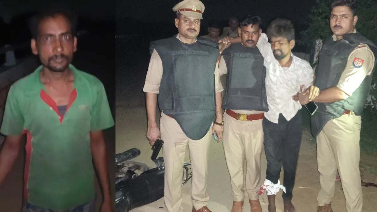 आजमगढ़ में पुलिस मुठभेड़: अंतरजनपदीय ठग-चोर गिरोह के दो बदमाश गिरफ्तार, एक के पैर में लगी गोली, चोरी की बाइक व तमंचा बरामद
