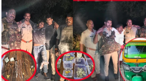 आजमगढ़ में पुलिस मुठभेड़ में दो शातिर चोर गिरफ्तार, ऑटो से करते थे बंद मकानों की रेकी, रात में वारदात को देते थे अंजाम